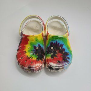 CROCS Tie Dye Print Classic Unisex Clogs| Slipper SIZE 4 Men /6‎ Women